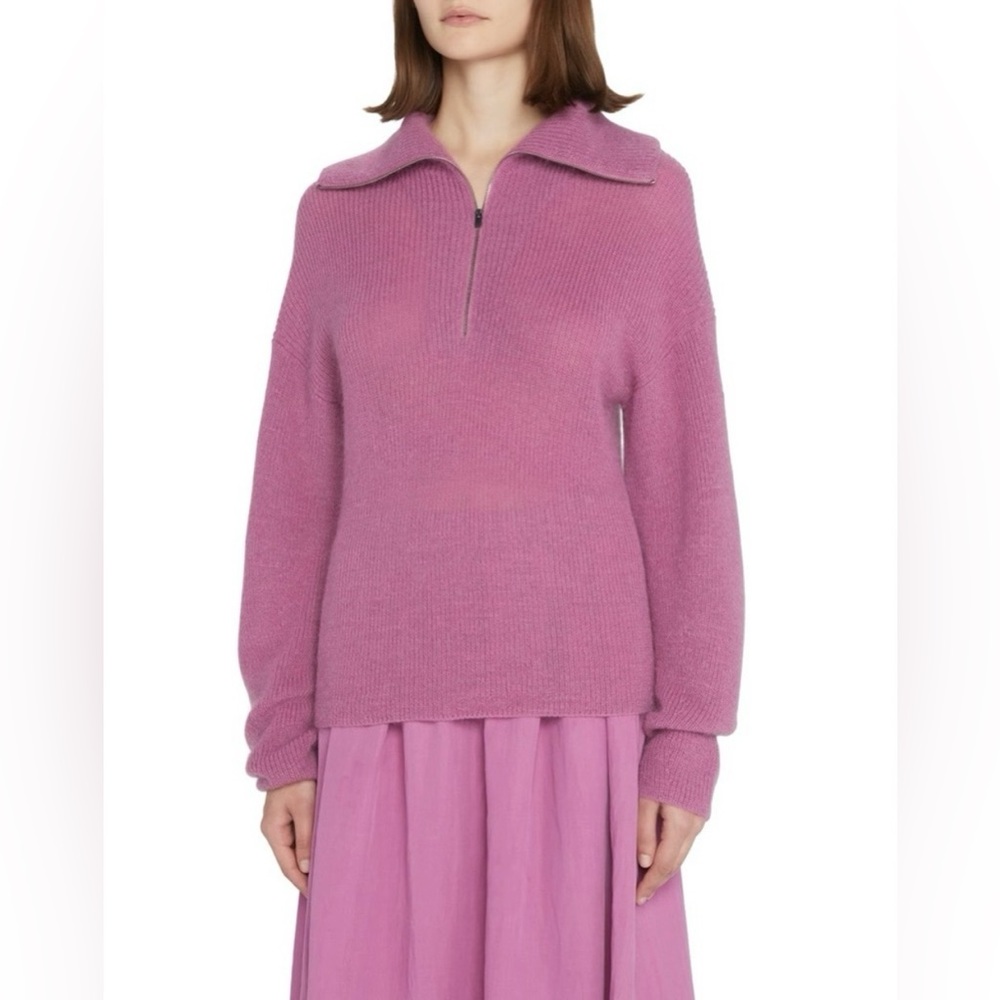 New! ✨Vince Women's Wool Blend Half Zip Ribbed Pullover Sweater
